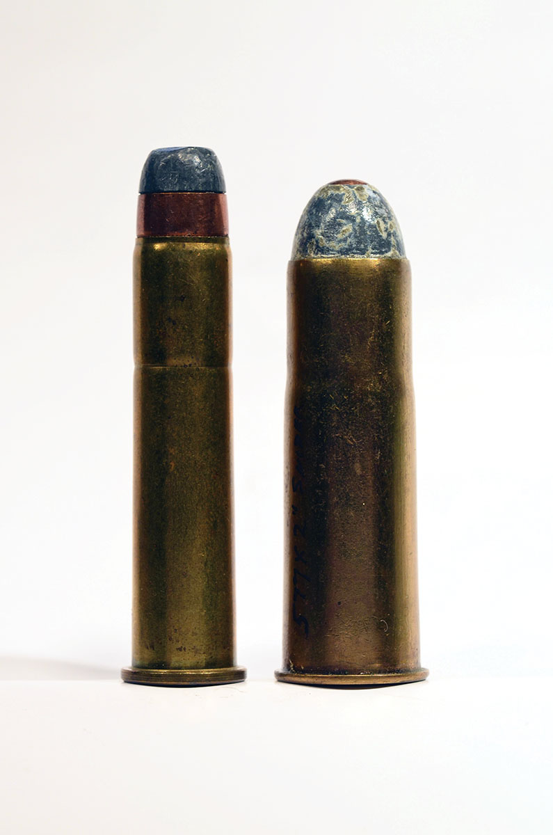 The 577 Snider compared to the American 45-70 Government. It makes the 45-70 look almost diminutive.